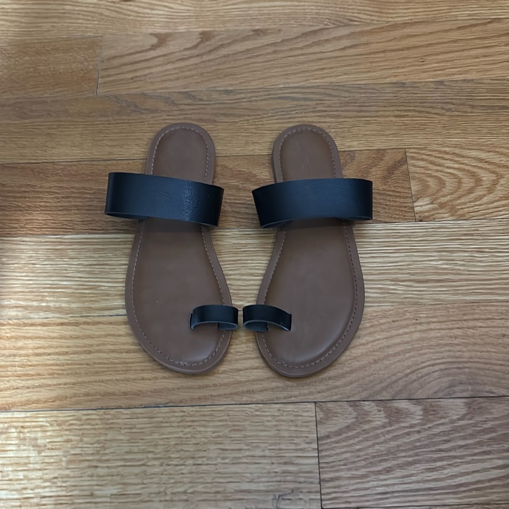 Women’s Brown Universal Threads Slides - image 1